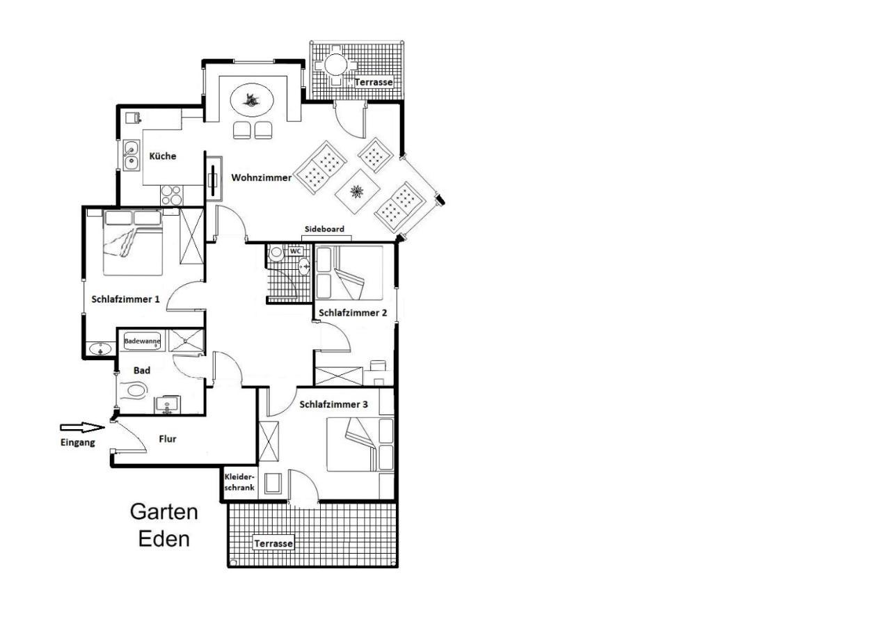 Ferienwohnung Garten Eden Sommer-Hornerbahnen Kostenlos 博尔斯特尔朗 外观 照片